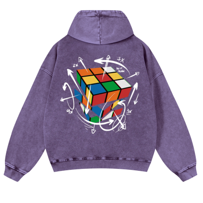 The Cube's Formula Vintage Washed Cotton Back Art Hoodie