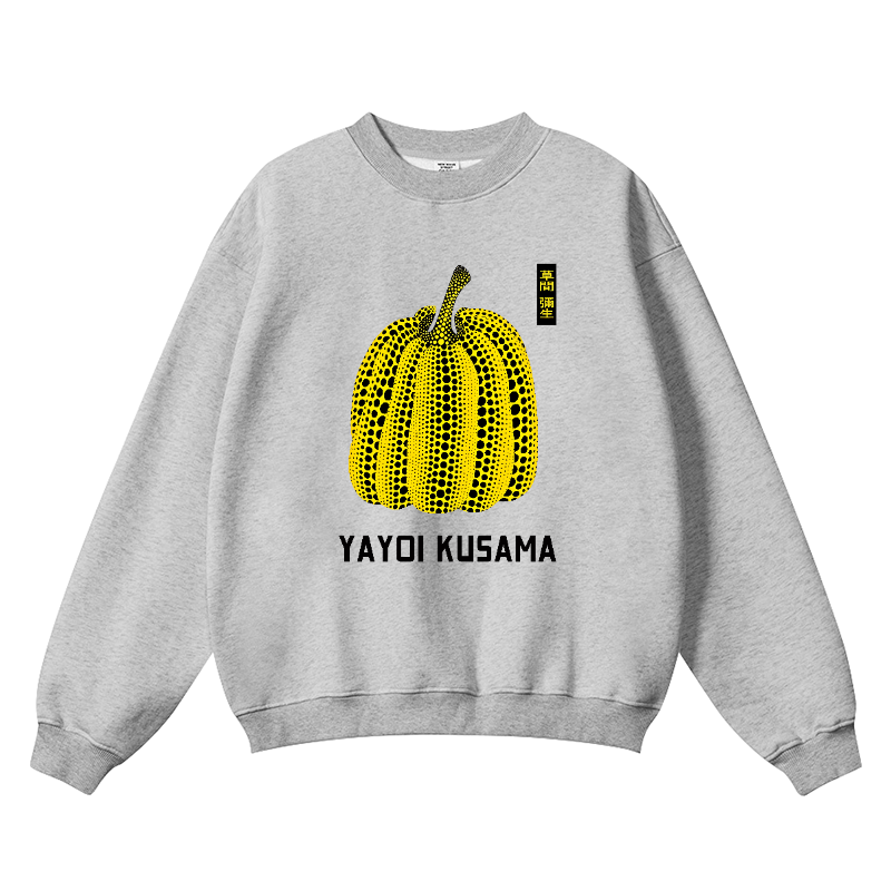 Yayoi Kusama Pumpkin Wrinkle-Resistant Crewneck Sweatshirt