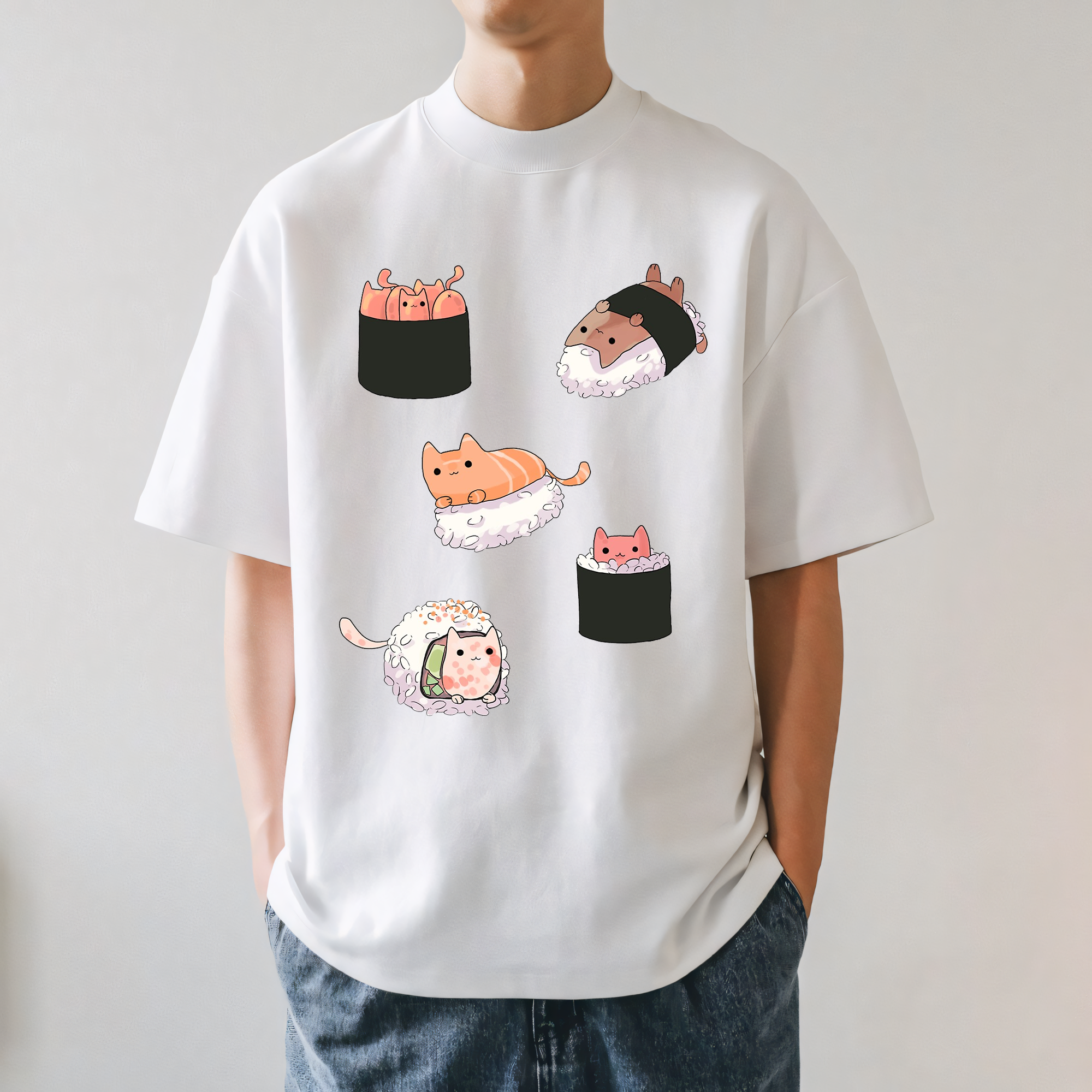 Sushi Cat Japanese Style Classic Tee