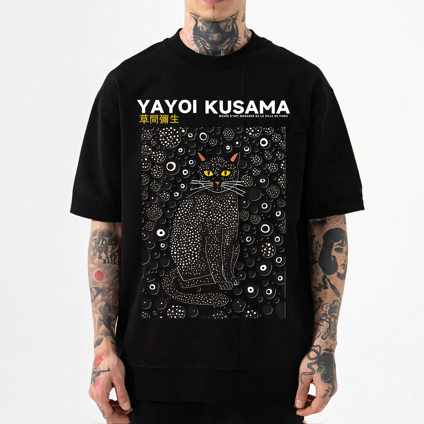Yayoi Kusama Cat Japanese Style Classic Tee