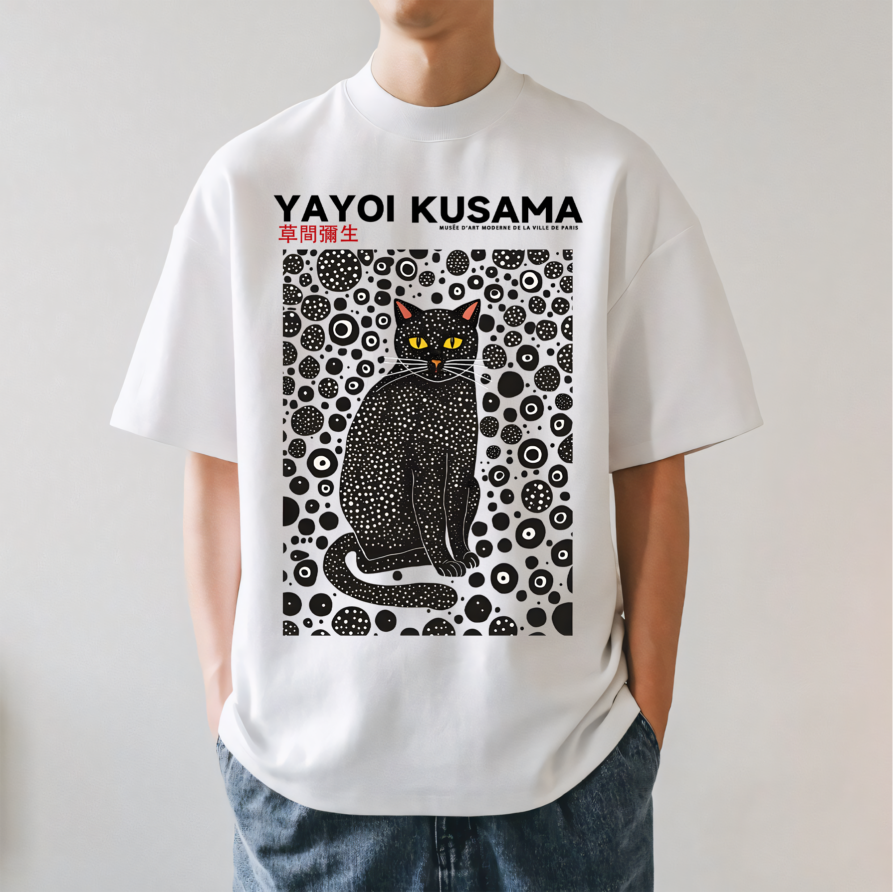 Yayoi Kusama Cat Japanese Style Classic Tee