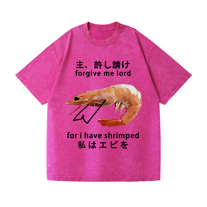 Shrimp Vintage Wash Japanese Design T-Shirt