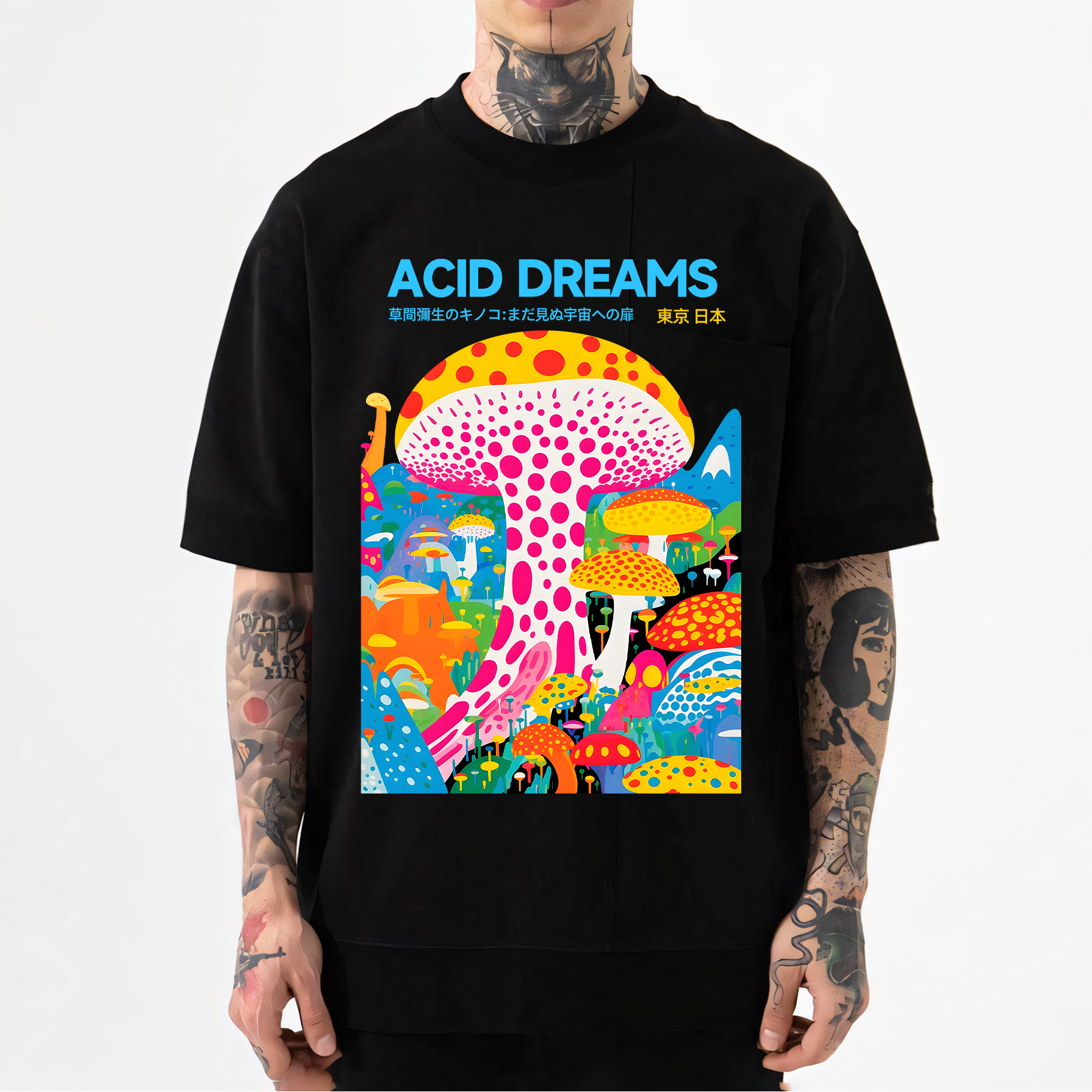 Yayoi Kusama Mushrooms Japanese Style Classic Tee