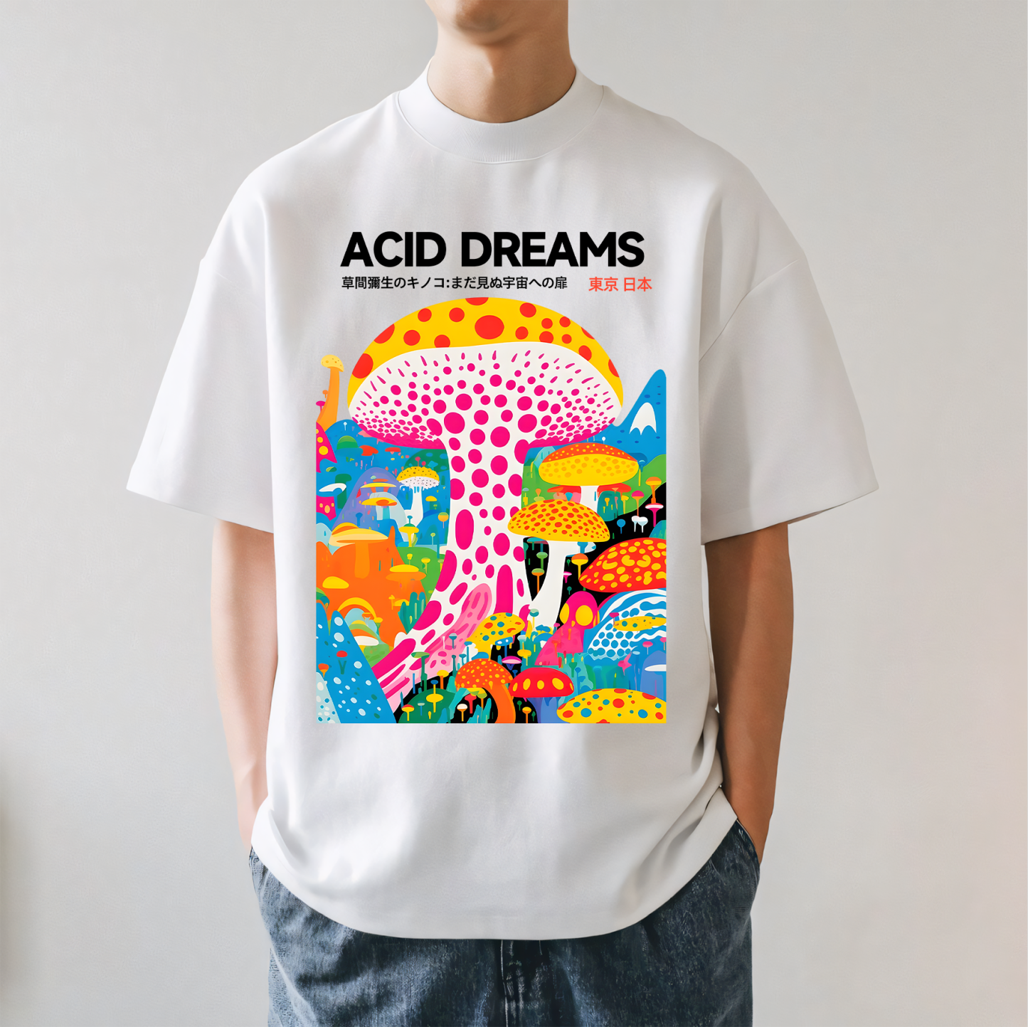 Yayoi Kusama Mushrooms Japanese Style Classic Tee