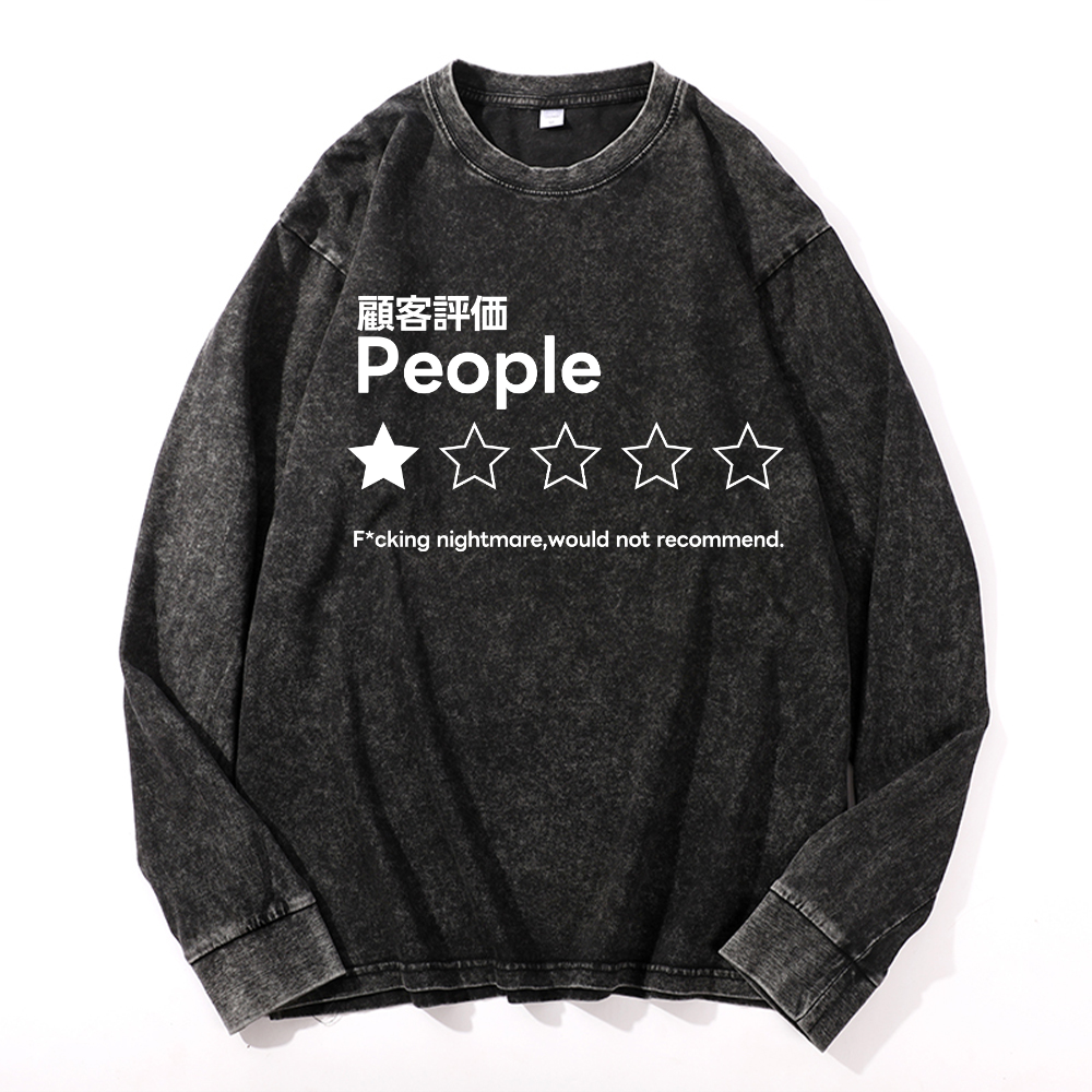 People Vintage Cotton Wash Long-sleeve T-shirt