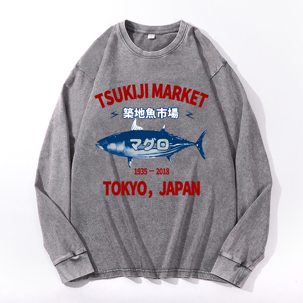 Vintage Cotton Wash Crewneck Sweatshirt