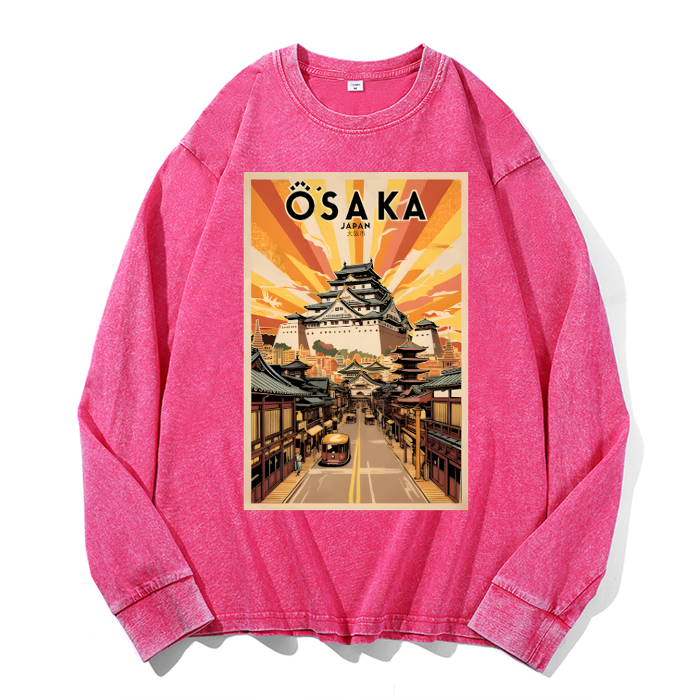 Osaka Vintage Cotton Wash Crewneck Sweatshirt