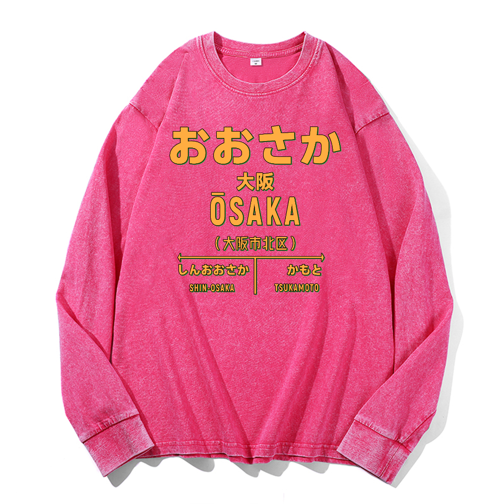 Osaka Vintage Cotton Wash Crewneck Sweatshirt