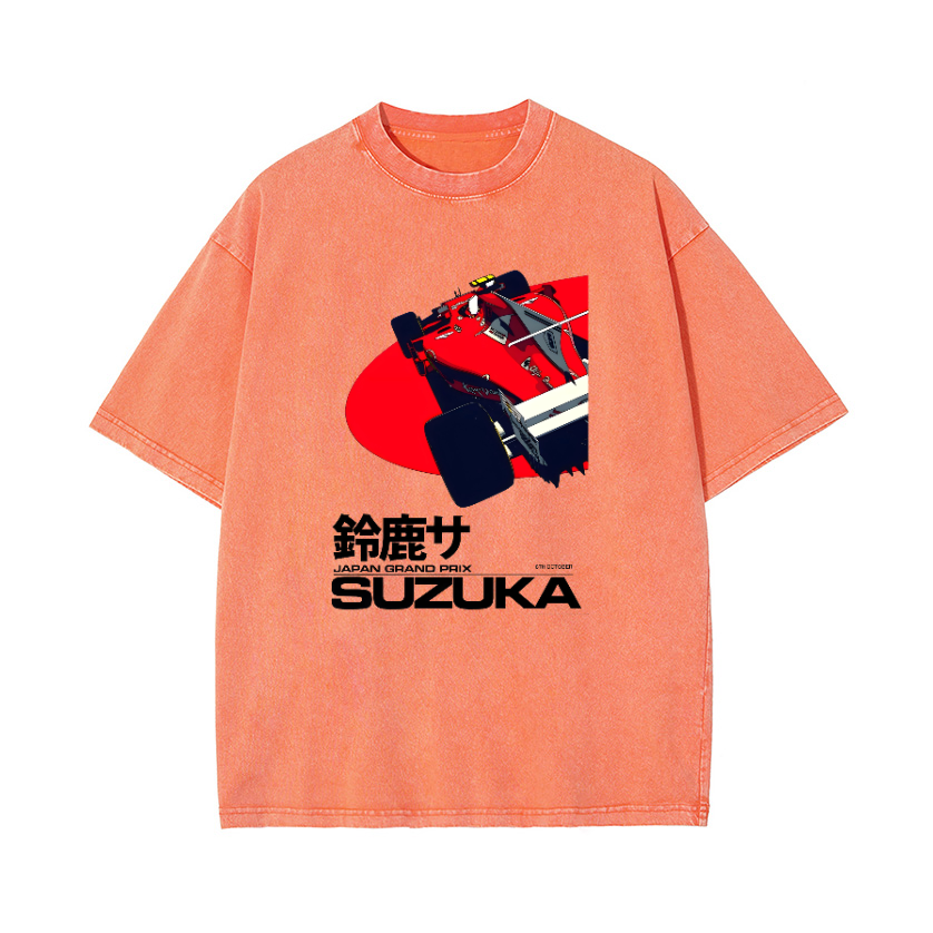 Suzuka Formula 1 Japan Grand Prix Vintage Wash Japanese Design T-Shirt