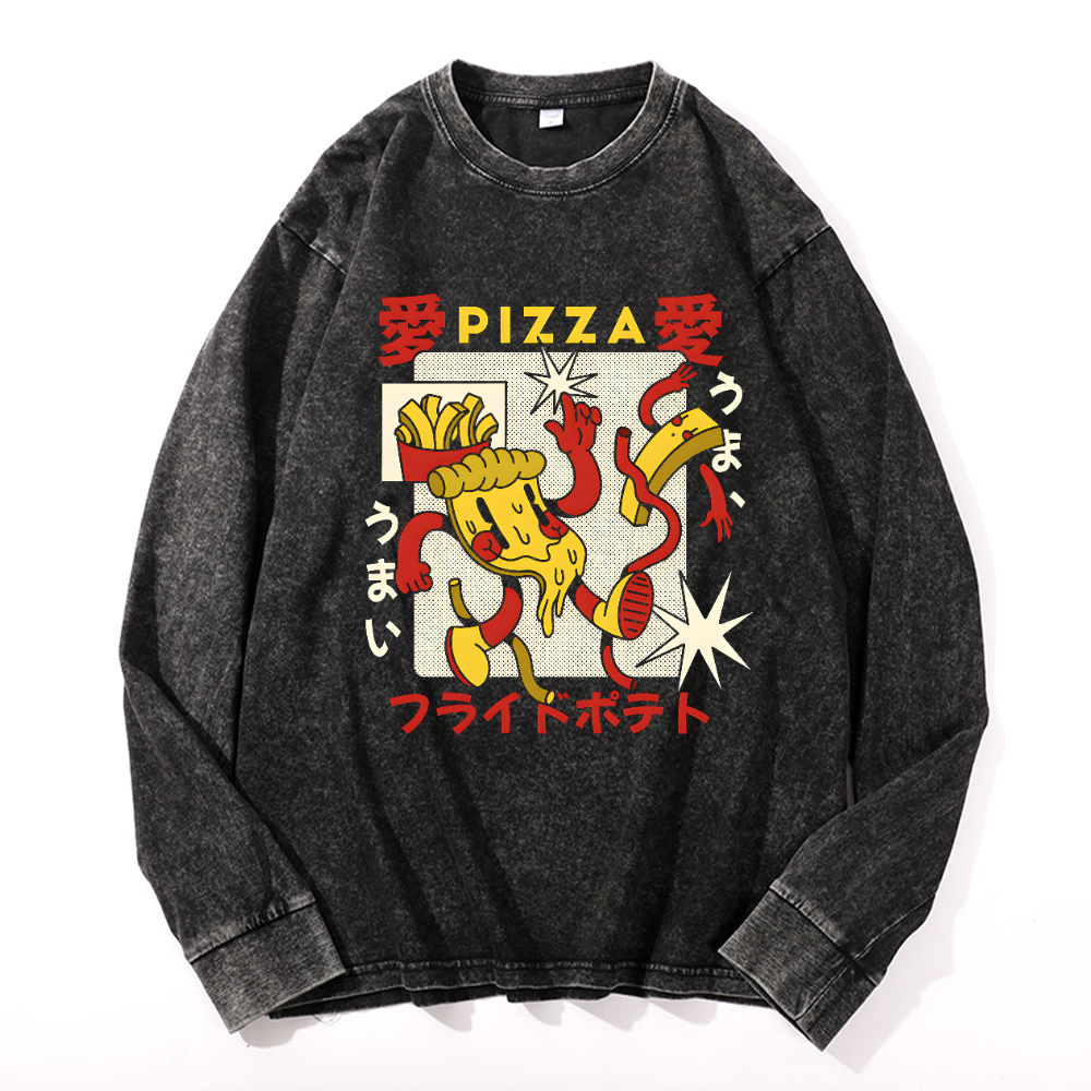 Vintage Cotton Wash Crewneck Sweatshirt