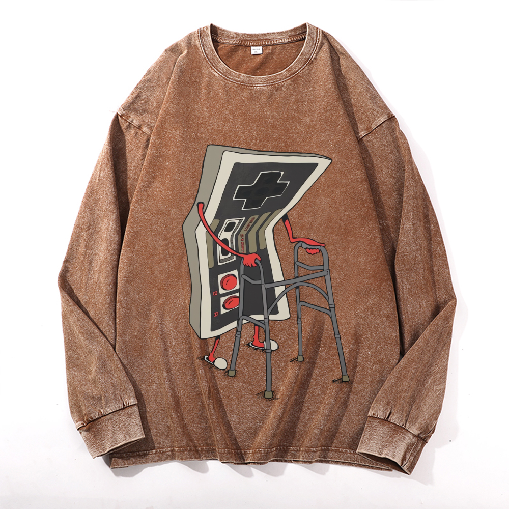 Vintage Cotton Wash Crewneck Sweatshirt