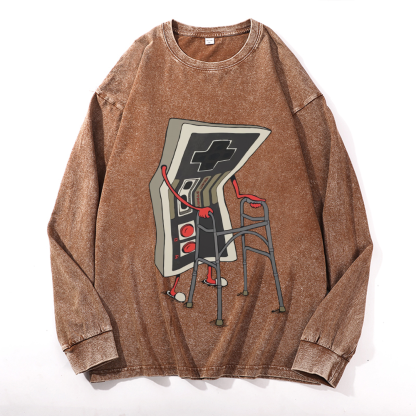 Vintage Cotton Wash Crewneck Sweatshirt