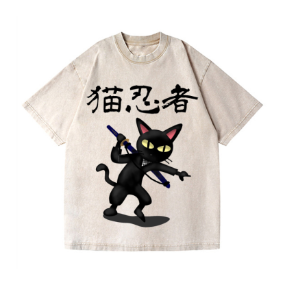 Vintage Wash Japanese Design T-Shirt