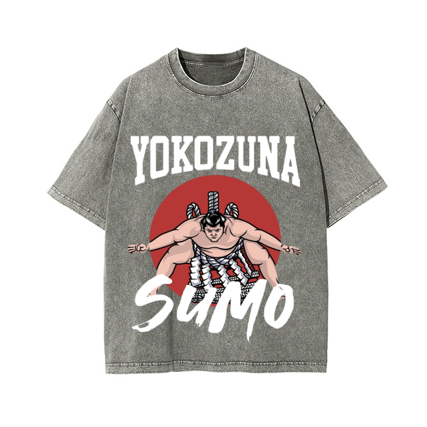 Yokozuna The Highest Honor in Sumo Vintage Wash Japanese Design T-Shirt