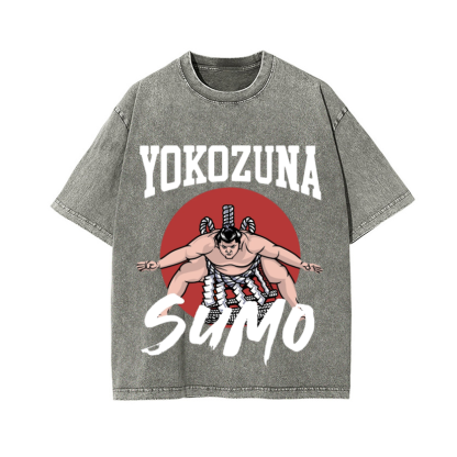 Yokozuna The Highest Honor in Sumo Vintage Wash Japanese Design T-Shirt