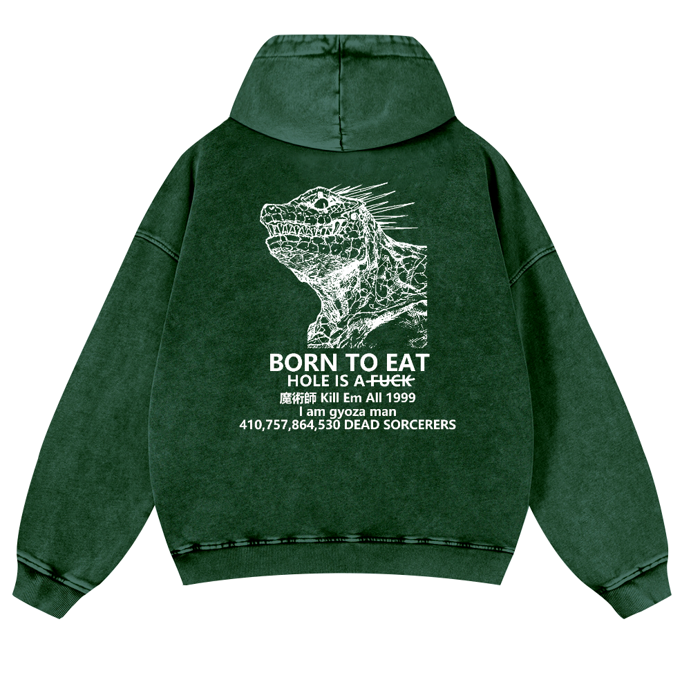 Dorohedoro Anime Vintage Washed Cotton Back Art Hoodie