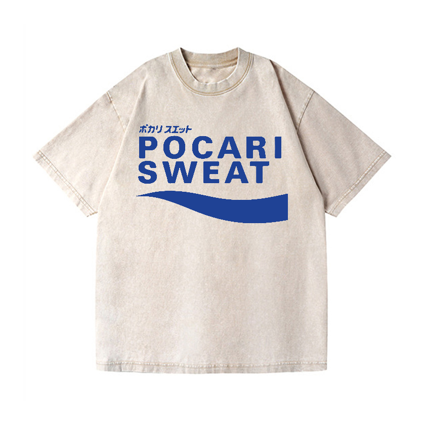 Pocari Sweat Vintage Wash Japanese Design T-Shirt