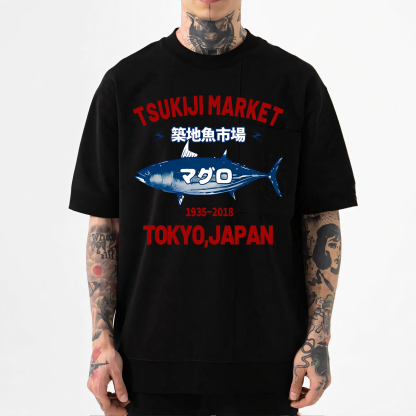 Tsukiji Market Tuna Fish Tokyo Japan Japanese Style Classic Tee