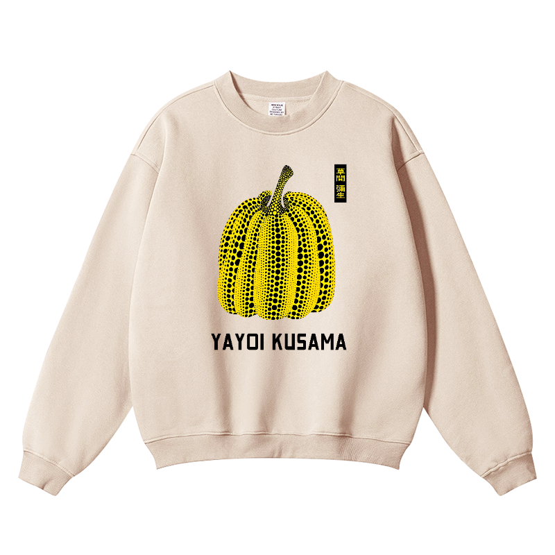 Yayoi Kusama Pumpkin Wrinkle-Resistant Crewneck Sweatshirt