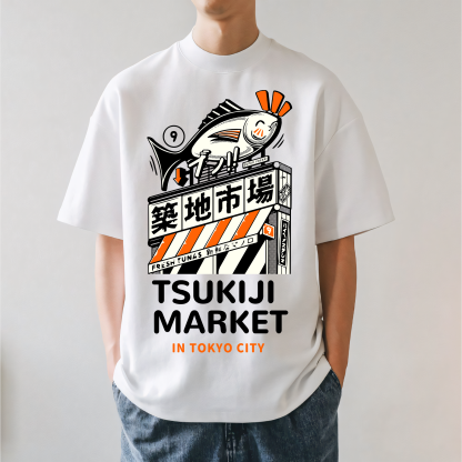 Tsukiji Market Fish Japanese Style Classic Tee