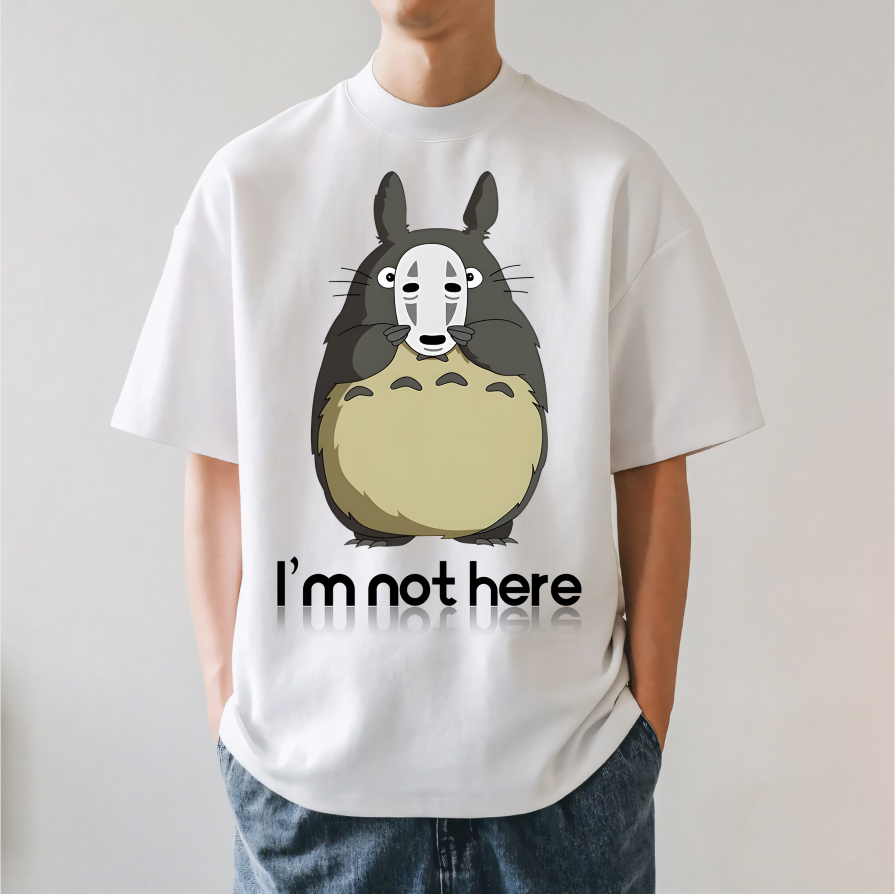 Ghibli Totoro No Face kaonashi Japanese Style Classic Tee