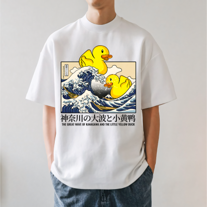 Great Wave Kanagawa Duck Japanese Style Classic Tee