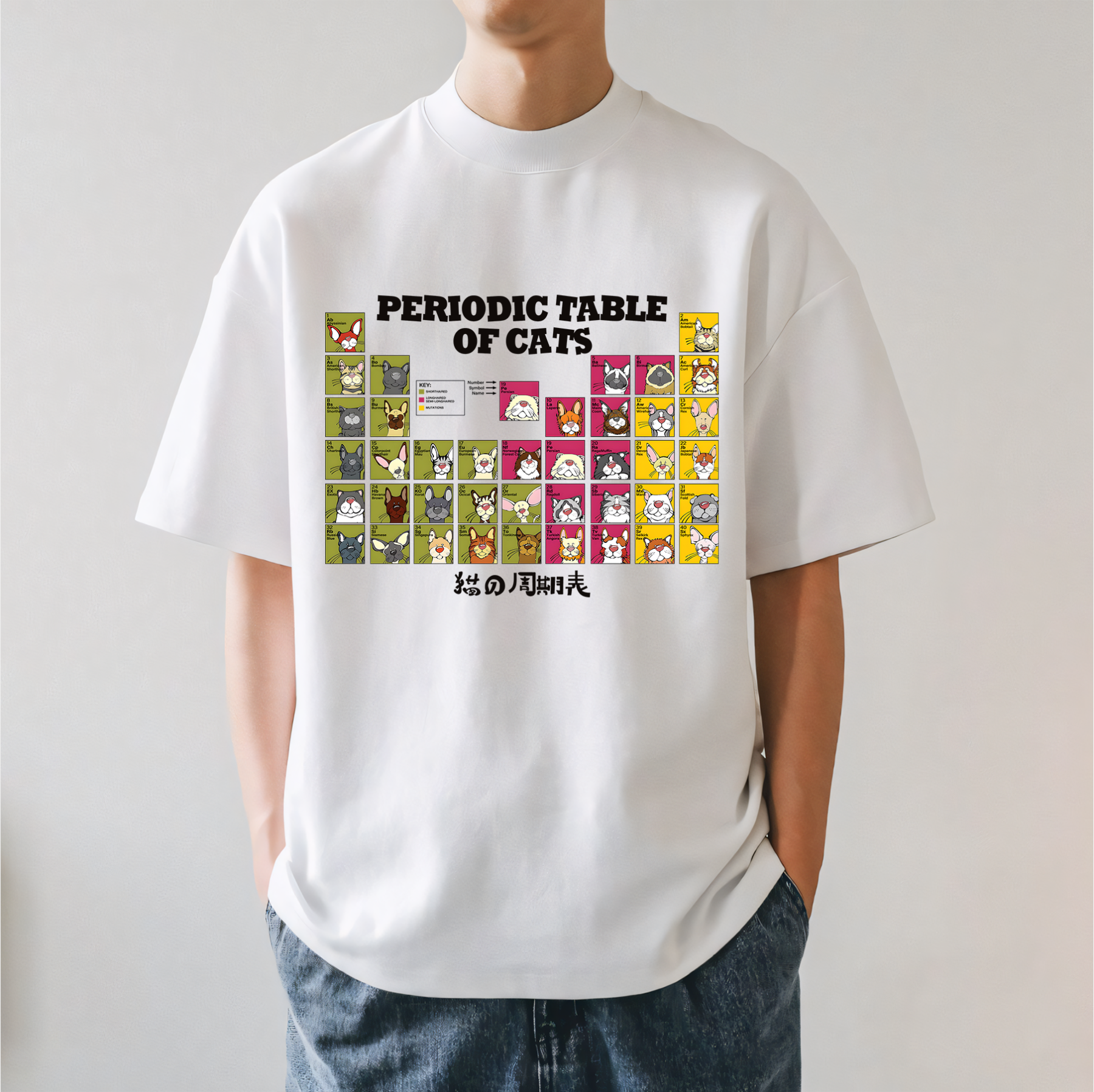 Periodic Table of Cats Japanese Style Classic Tee