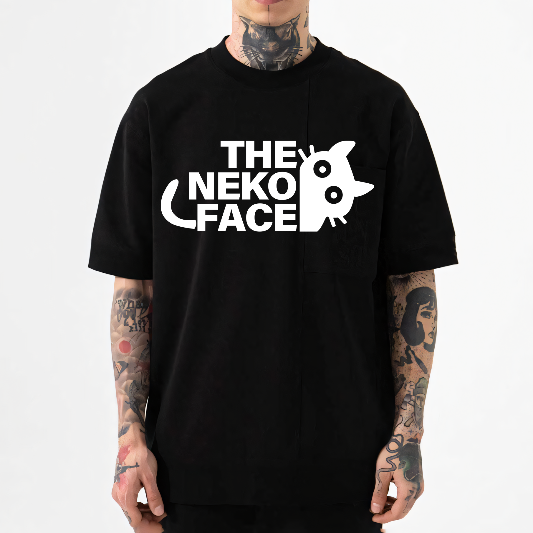 The Neko Face Japanese Style Classic Tee