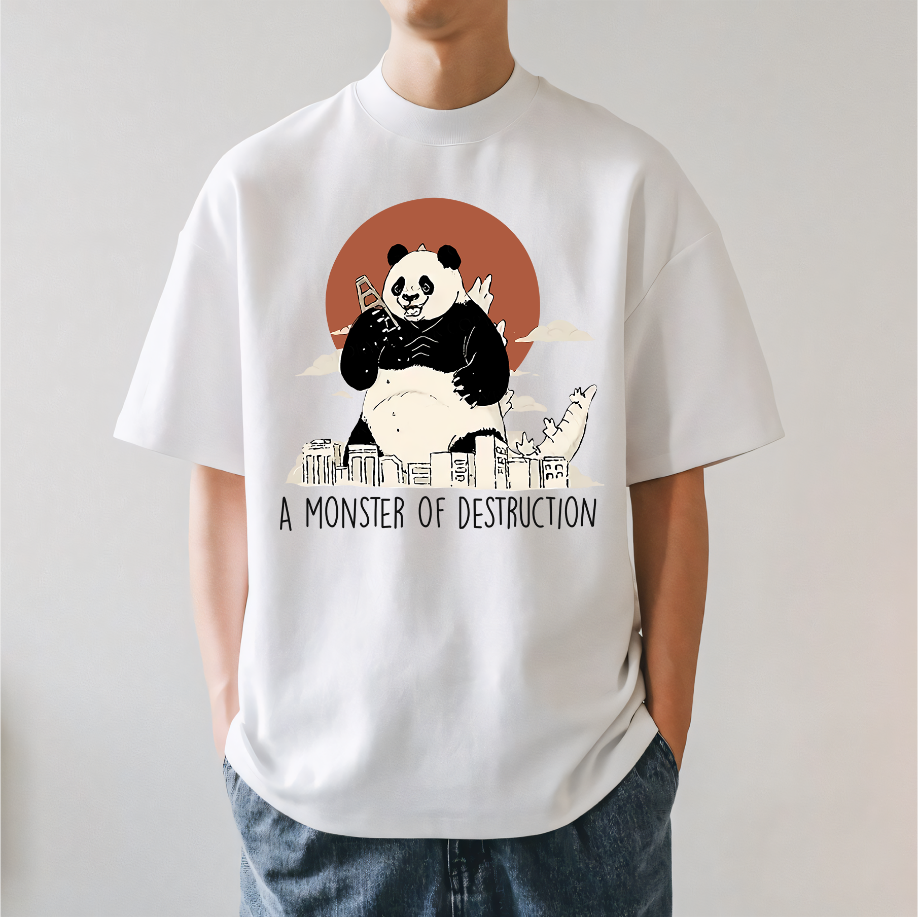 Panda Godzilla Japanese Style Classic Tee