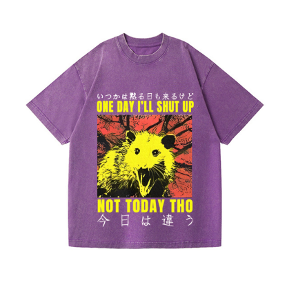 No Silence Today Vintage Wash Japanese Design T-Shirt