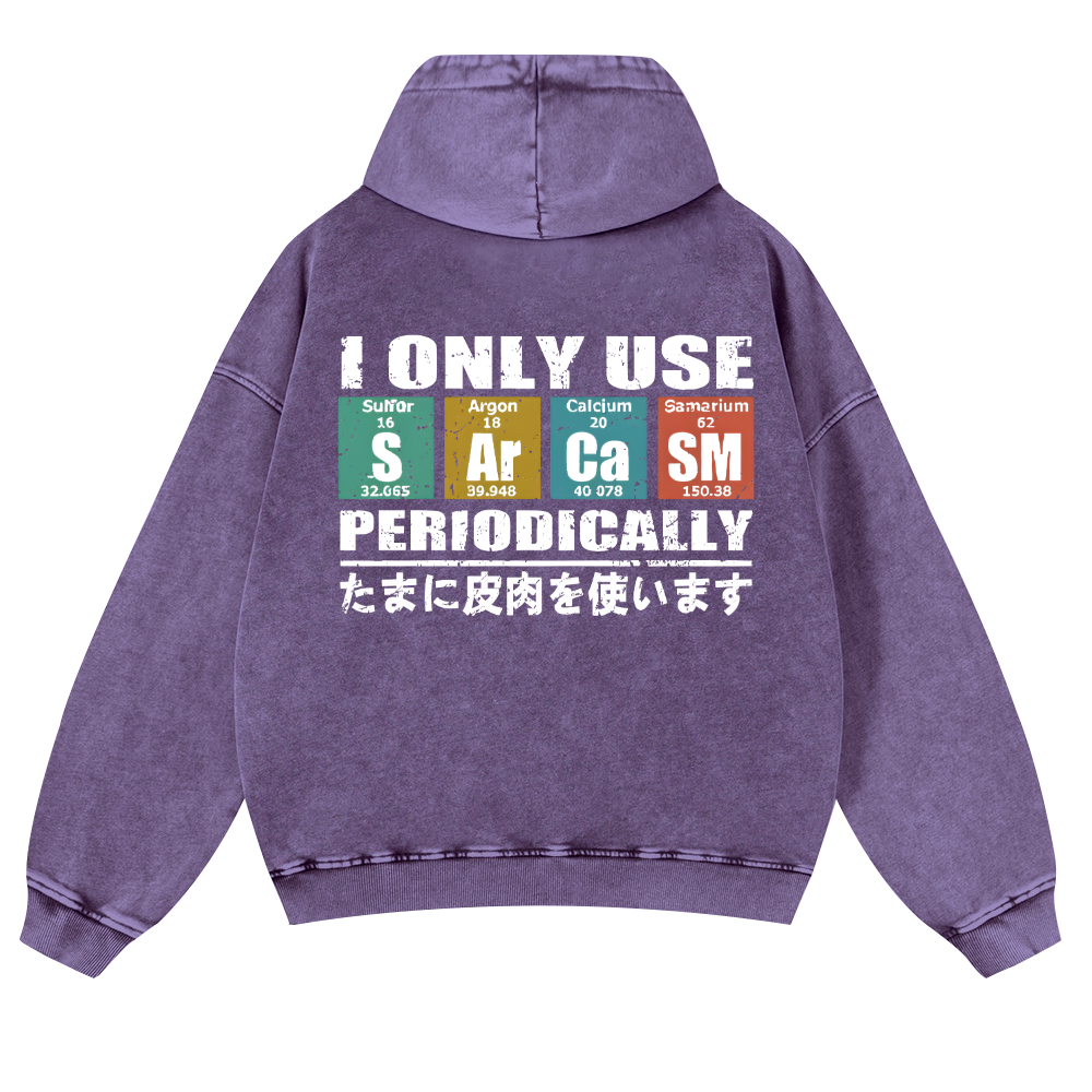 Sarcams Vintage Washed Cotton Back Art Hoodie