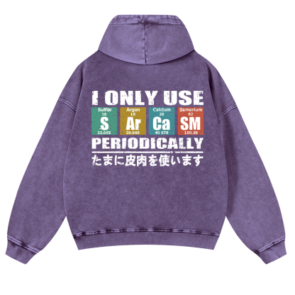 Sarcams Vintage Washed Cotton Back Art Hoodie