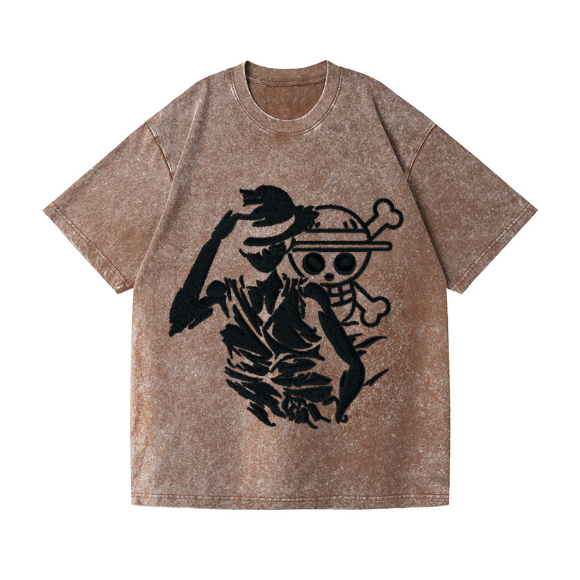 One Piece Vintage Wash Japanese Design T-Shirt
