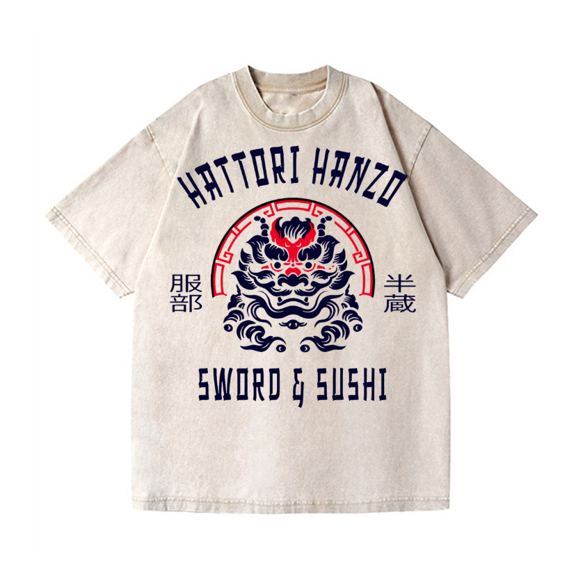Hattori Hanzo Vintage Wash Japanese Design T-Shirt