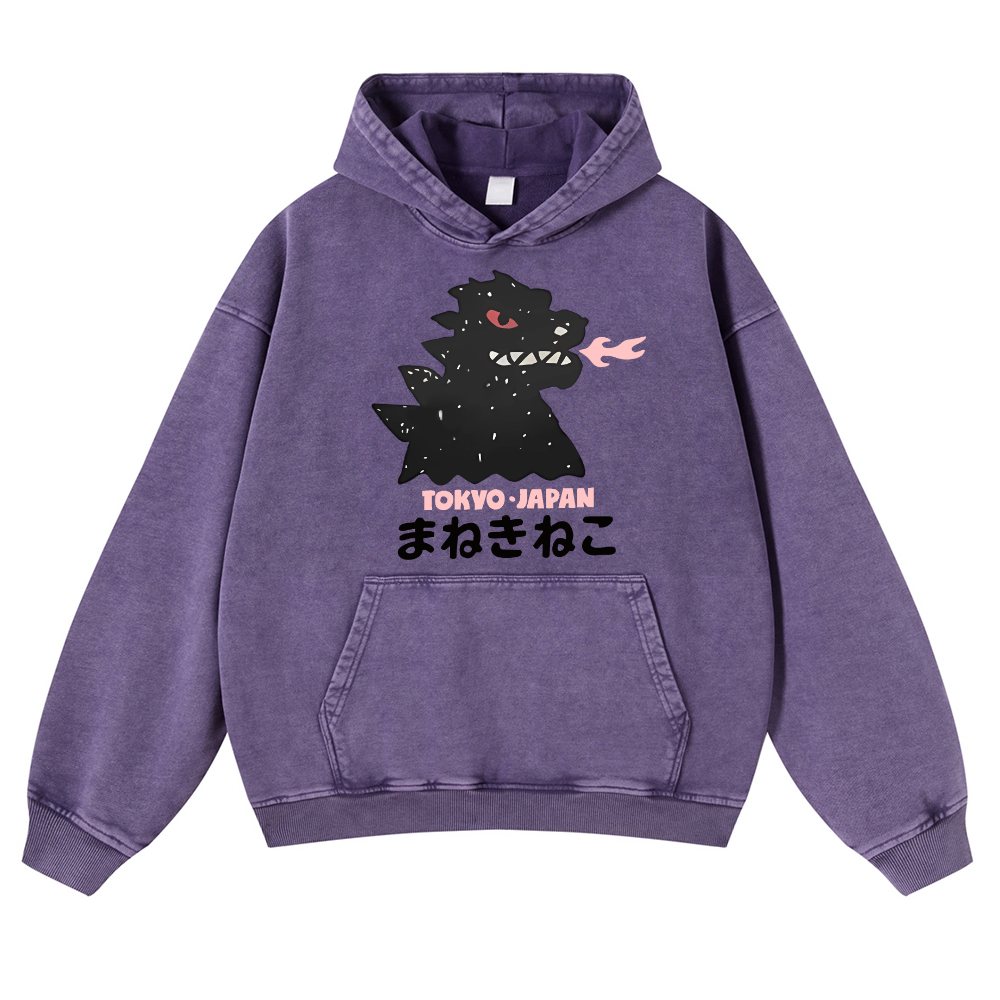 Vintage Washed Thick Cotton Hoodie