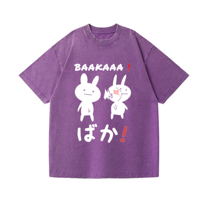 The Rabbits' Dissatisfaction Vintage Wash Japanese Design T-Shirt