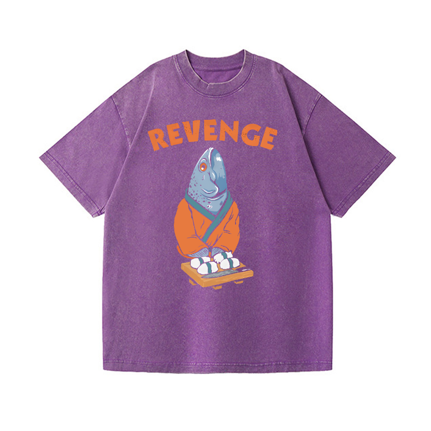 Revenge Fish Vintage Wash Japanese Design T-Shirt