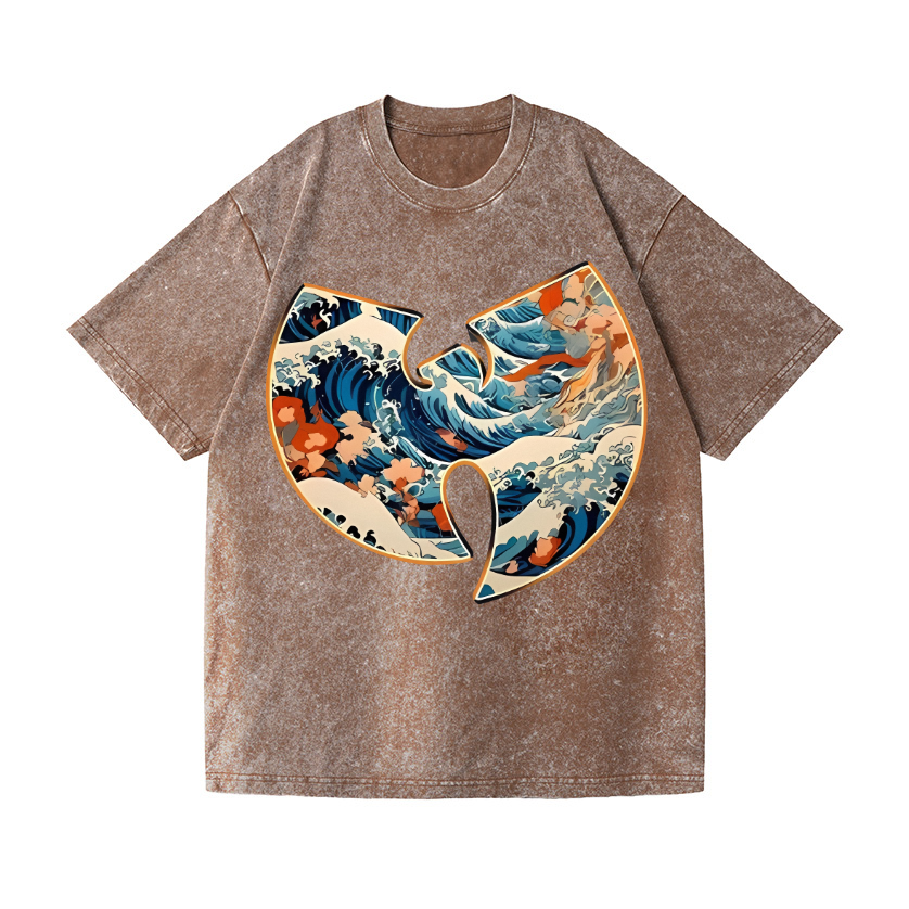 The Great Wave off Kanagawa Vintage Wash Japanese Design T-Shirt