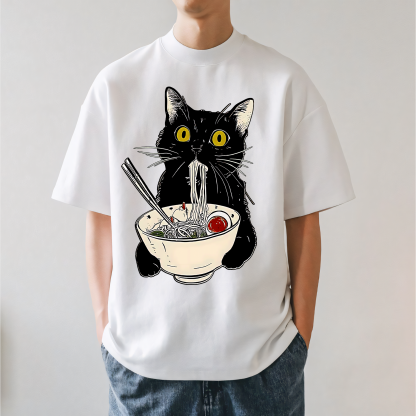Cat Ramen Japanese Style Classic Tee