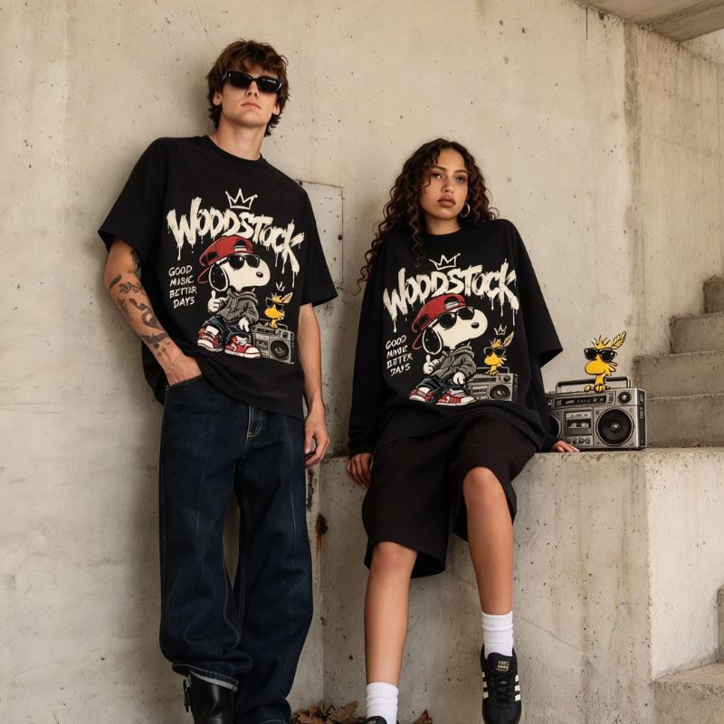 Hip hop DJ Peanuts Japanese Style Classic Tee