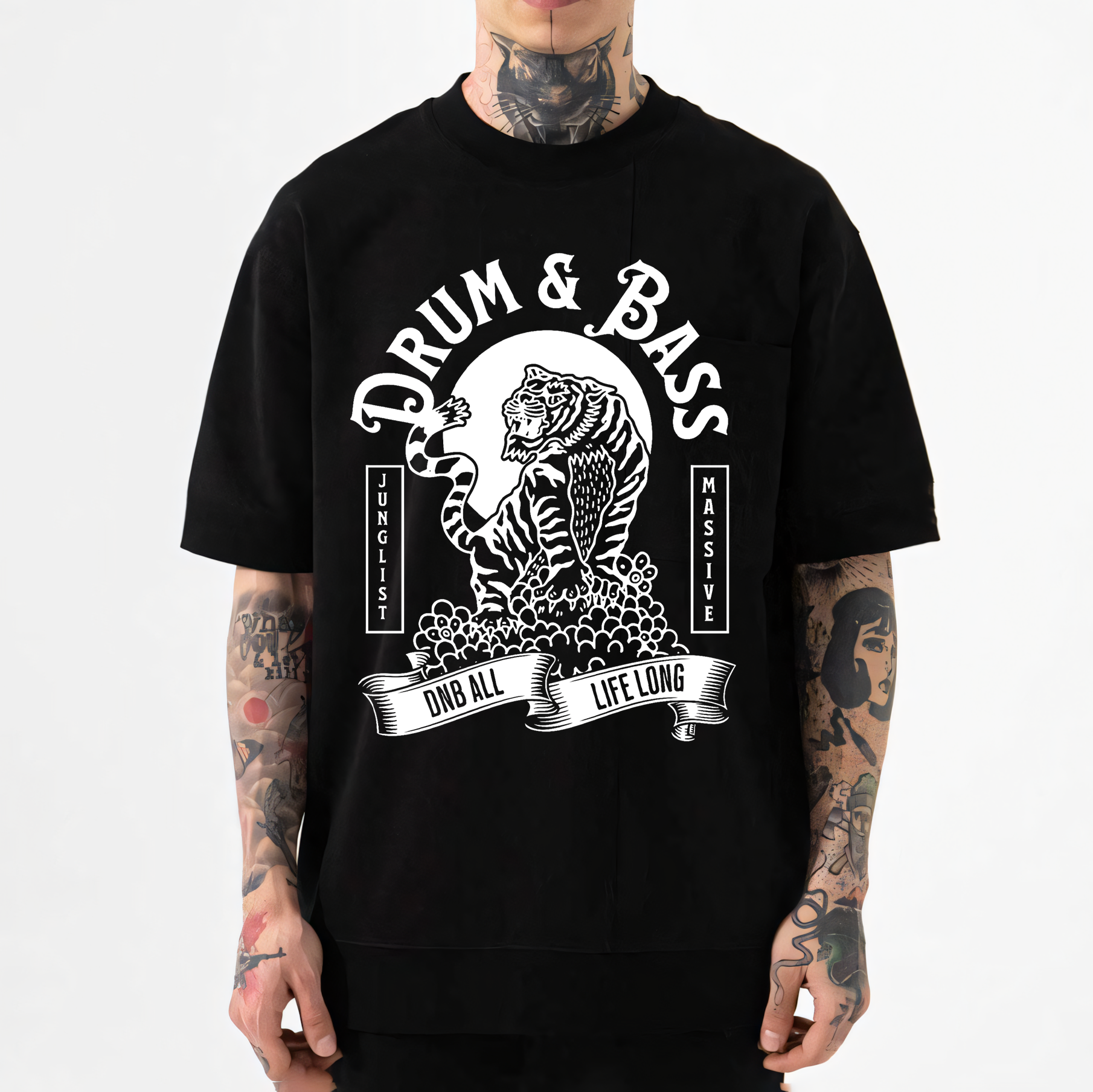 Drum & Bass Tiger Japanese Style Classic Tee