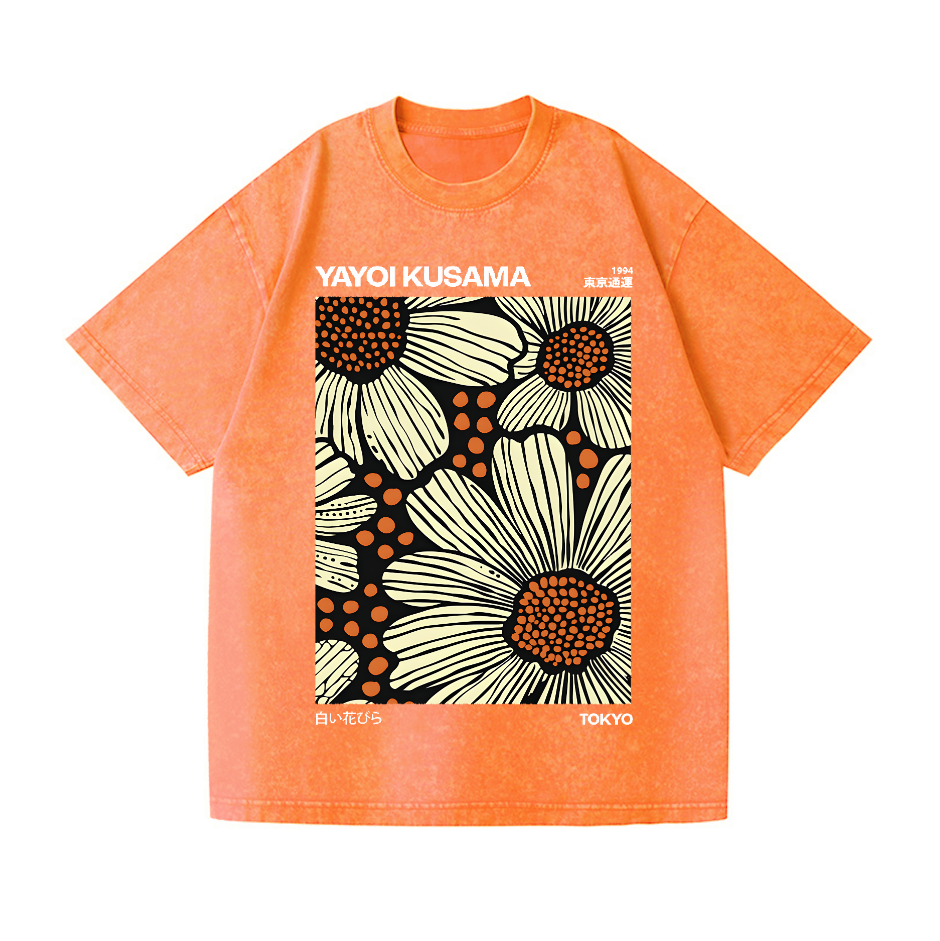 Yayoi Kusama Vintage Wash Japanese Design T-Shirt