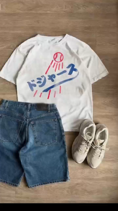 Dream Dodgers Baseball Japanese Style Classic Tee