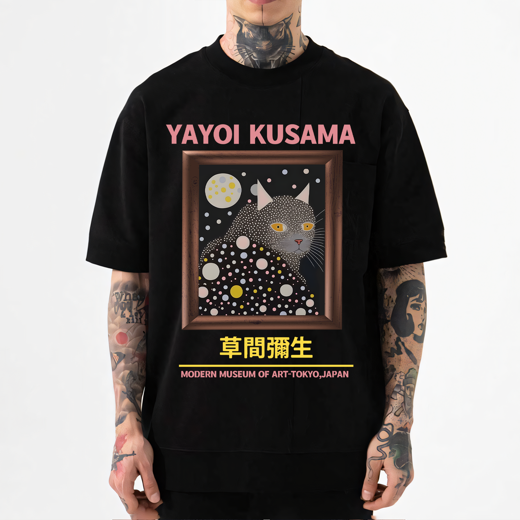 Yayoi Kusama Cat Japanese Style Classic Tee