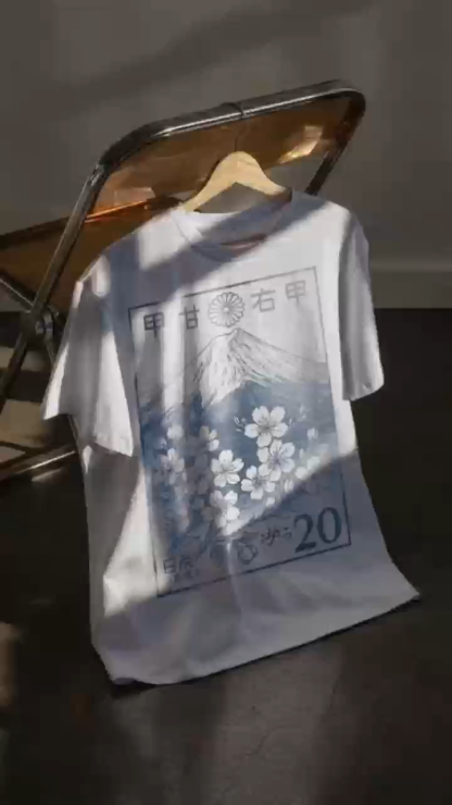 Fuji Mount Vintage Wash Japanese Design T-Shirt
