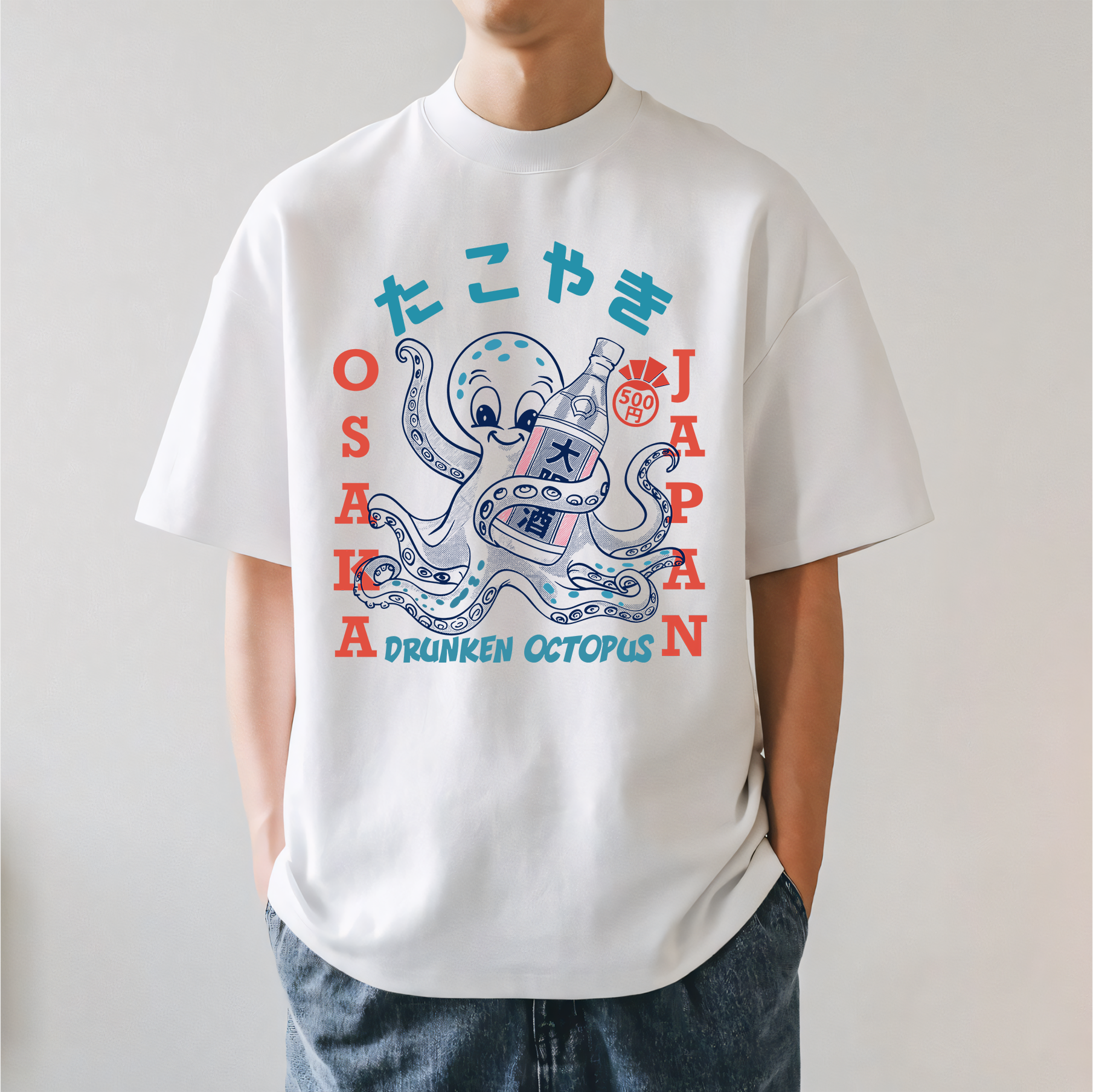 Osaka Drunken Octopus Japanese Style Classic Tee