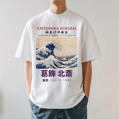 Katsushika Hokusai Great Wave Japanese Style Classic Tee