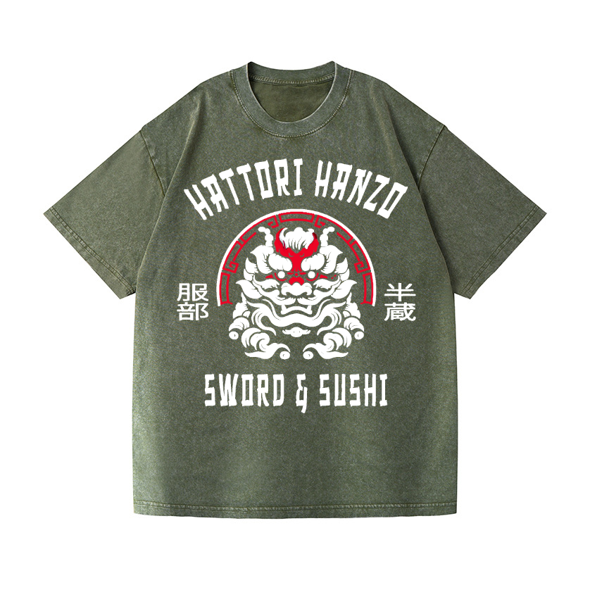 Hattori Hanzo Vintage Wash Japanese Design T-Shirt