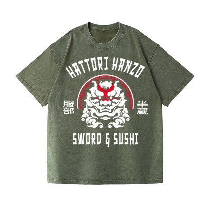 Hattori Hanzo Vintage Wash Japanese Design T-Shirt