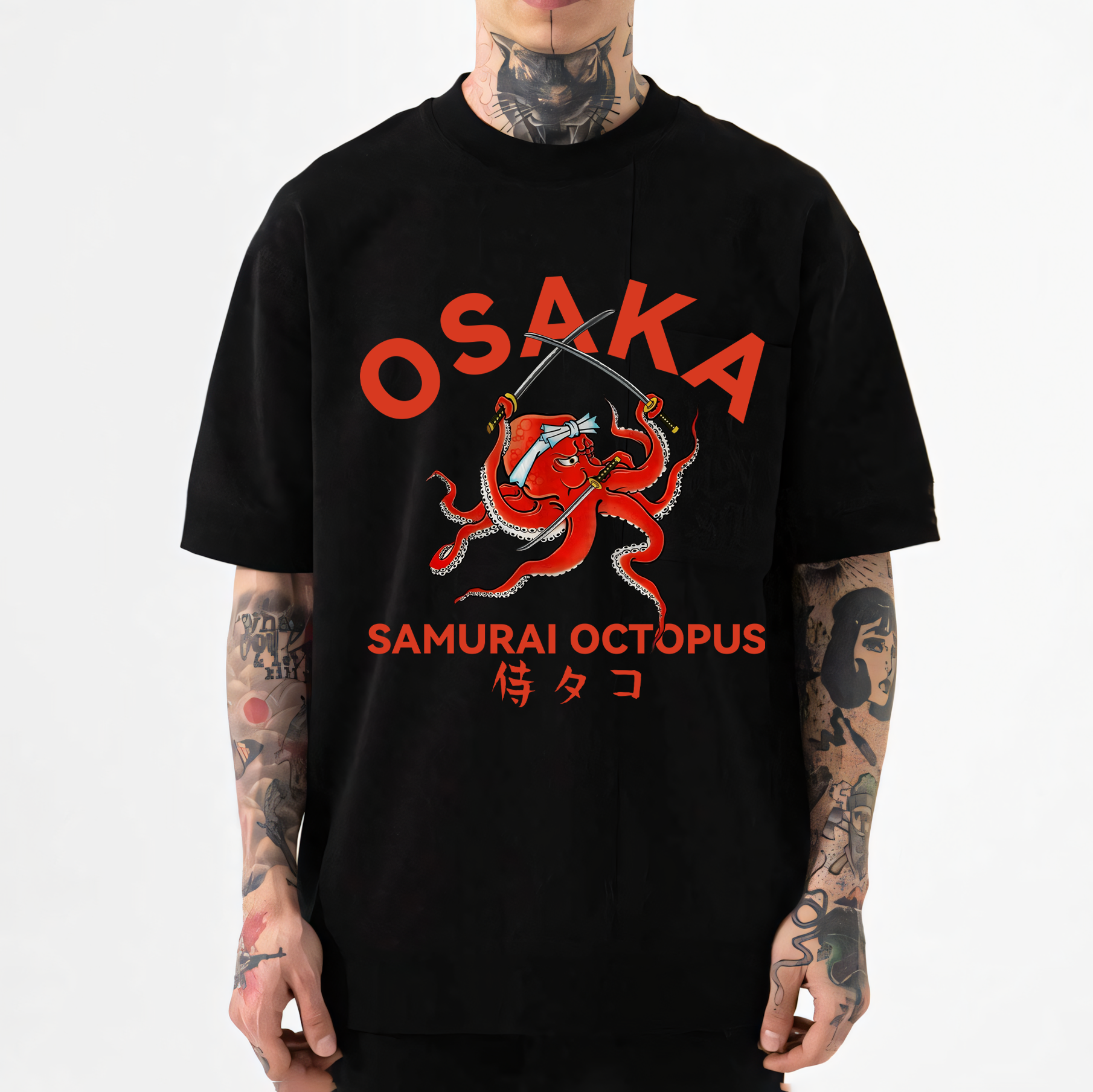 Samurai Octopus Japanese Style Classic Tee